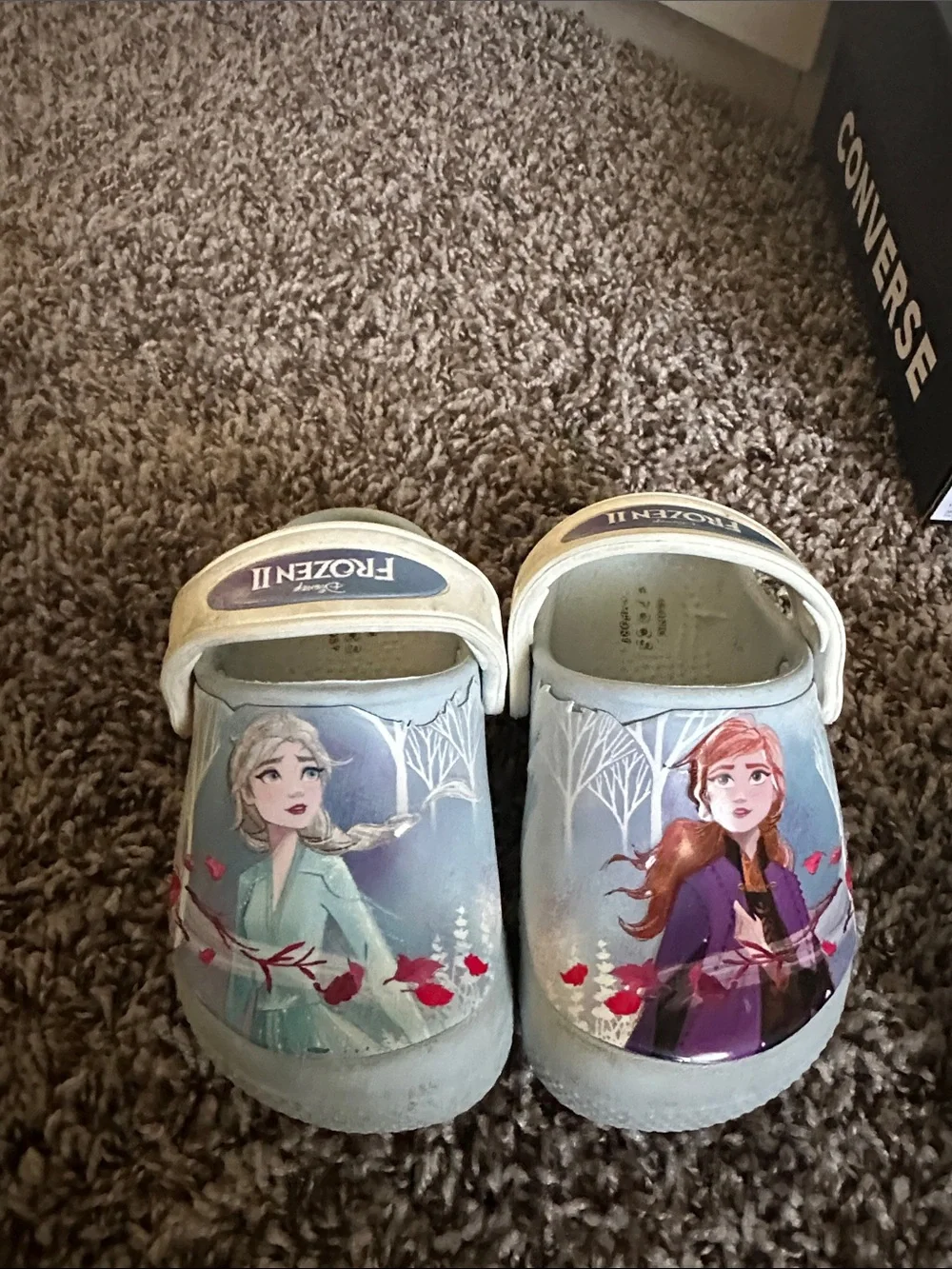 Disney Frozen II Girls Blue and Purple Character Crocs